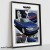 SAAB 900 SE kabriolet plakat