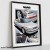 SAAB 900 SE kabriolet plakat